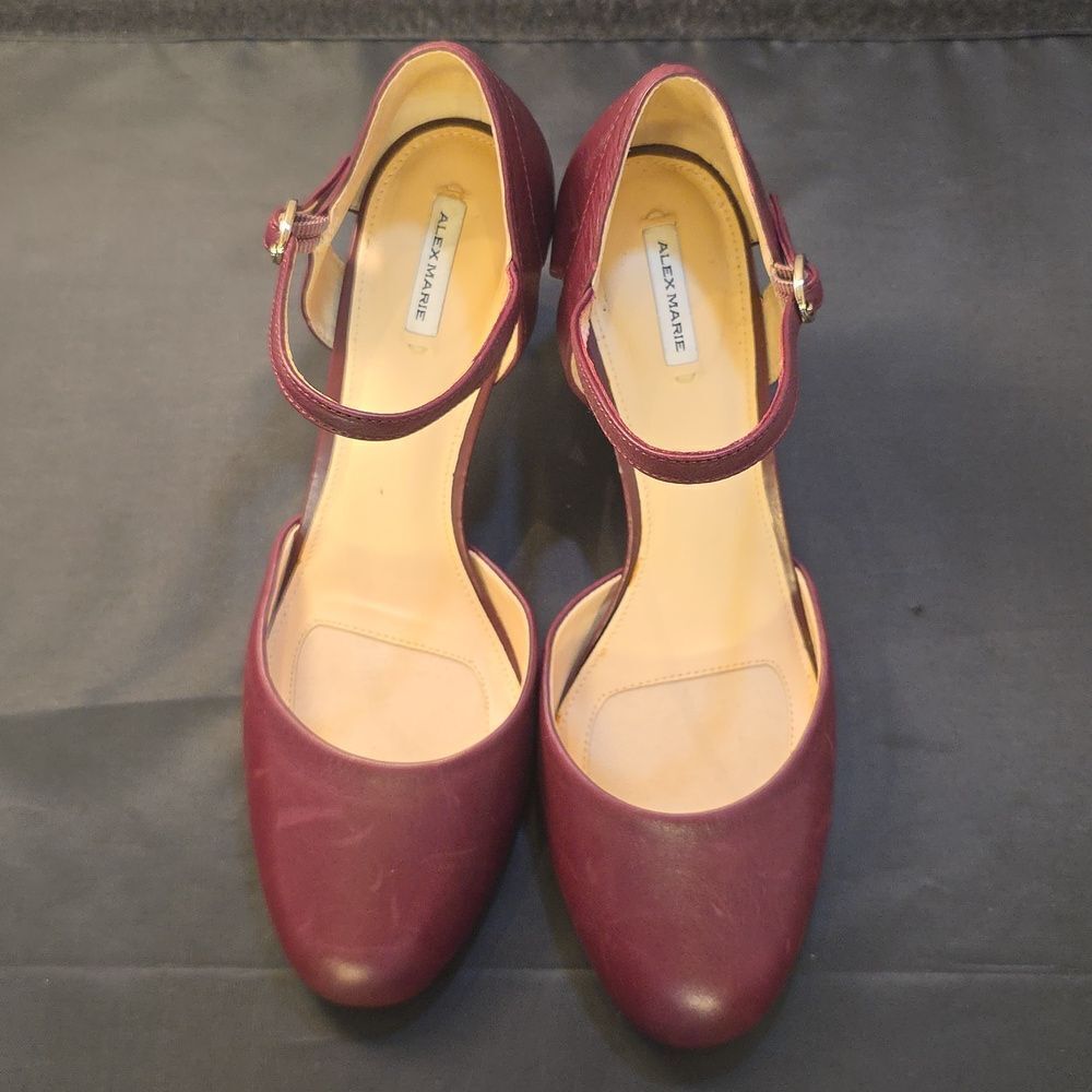BRAND NEW ALEX MARIE LEATHER PATRICE CLASSIC MARYJANE ANKLE STRAP PUMPS